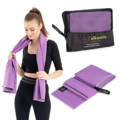 Alkamto Microfiber Active Towel Duo - Quick Dry & Super Absorbent